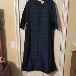 Tuckernuck Blue and Green Plaid Dress